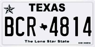 TX license plate BCR4814