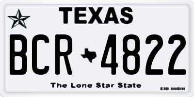 TX license plate BCR4822
