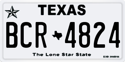 TX license plate BCR4824