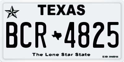 TX license plate BCR4825