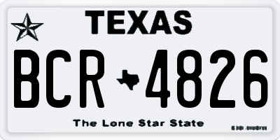 TX license plate BCR4826