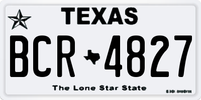 TX license plate BCR4827