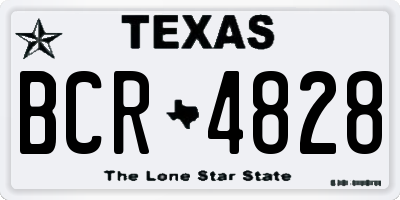 TX license plate BCR4828