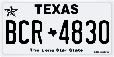 TX license plate BCR4830