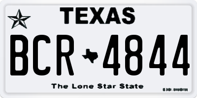 TX license plate BCR4844