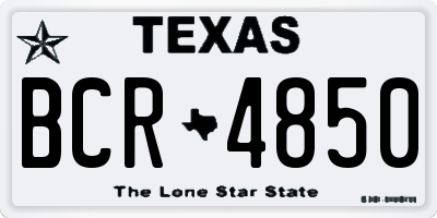 TX license plate BCR4850