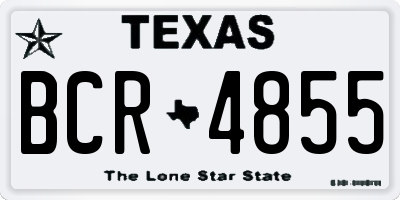 TX license plate BCR4855