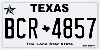 TX license plate BCR4857