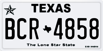TX license plate BCR4858