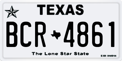 TX license plate BCR4861