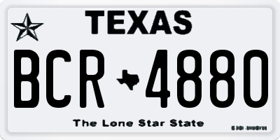 TX license plate BCR4880
