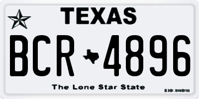 TX license plate BCR4896