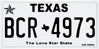 TX license plate BCR4973