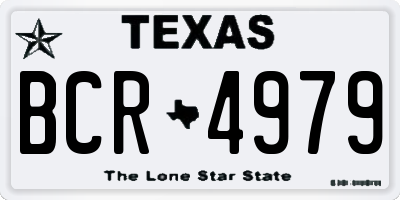 TX license plate BCR4979