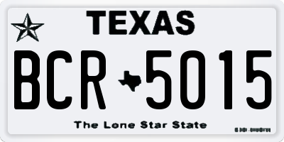 TX license plate BCR5015