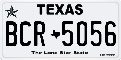TX license plate BCR5056