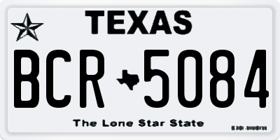 TX license plate BCR5084