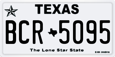 TX license plate BCR5095