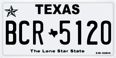 TX license plate BCR5120