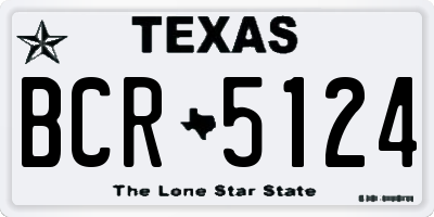 TX license plate BCR5124