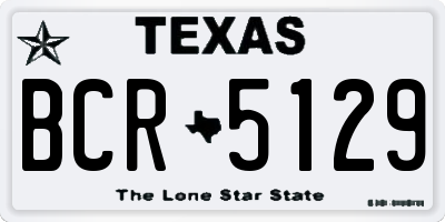 TX license plate BCR5129