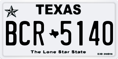 TX license plate BCR5140
