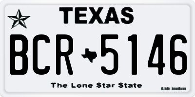 TX license plate BCR5146