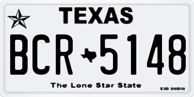 TX license plate BCR5148