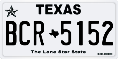 TX license plate BCR5152