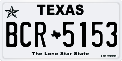 TX license plate BCR5153