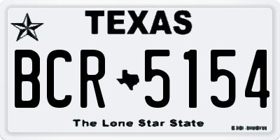 TX license plate BCR5154