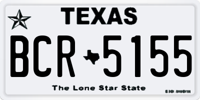TX license plate BCR5155