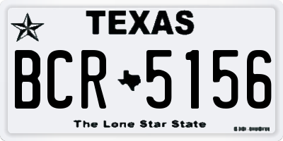 TX license plate BCR5156