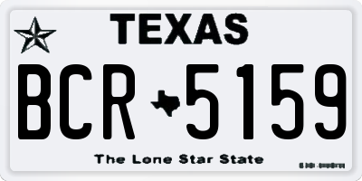 TX license plate BCR5159