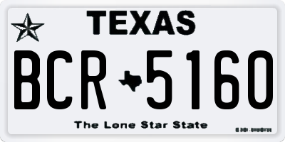 TX license plate BCR5160