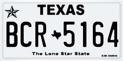 TX license plate BCR5164