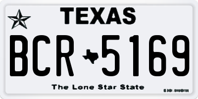 TX license plate BCR5169