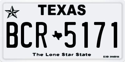 TX license plate BCR5171