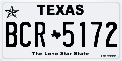 TX license plate BCR5172