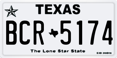 TX license plate BCR5174