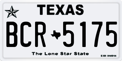 TX license plate BCR5175