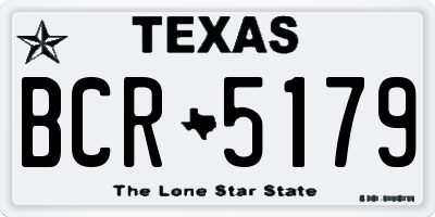 TX license plate BCR5179