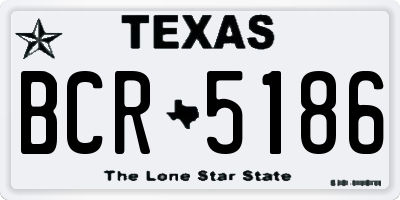 TX license plate BCR5186