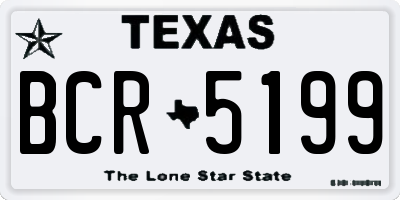 TX license plate BCR5199