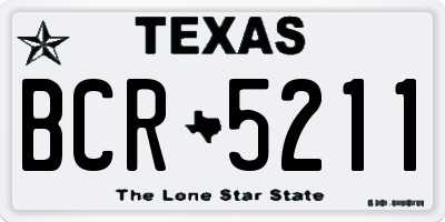 TX license plate BCR5211