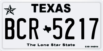 TX license plate BCR5217
