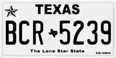 TX license plate BCR5239