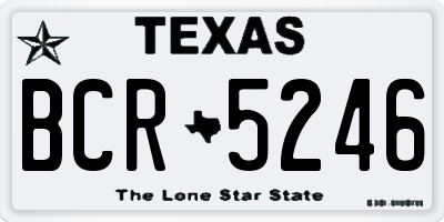 TX license plate BCR5246