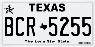 TX license plate BCR5255
