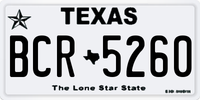 TX license plate BCR5260